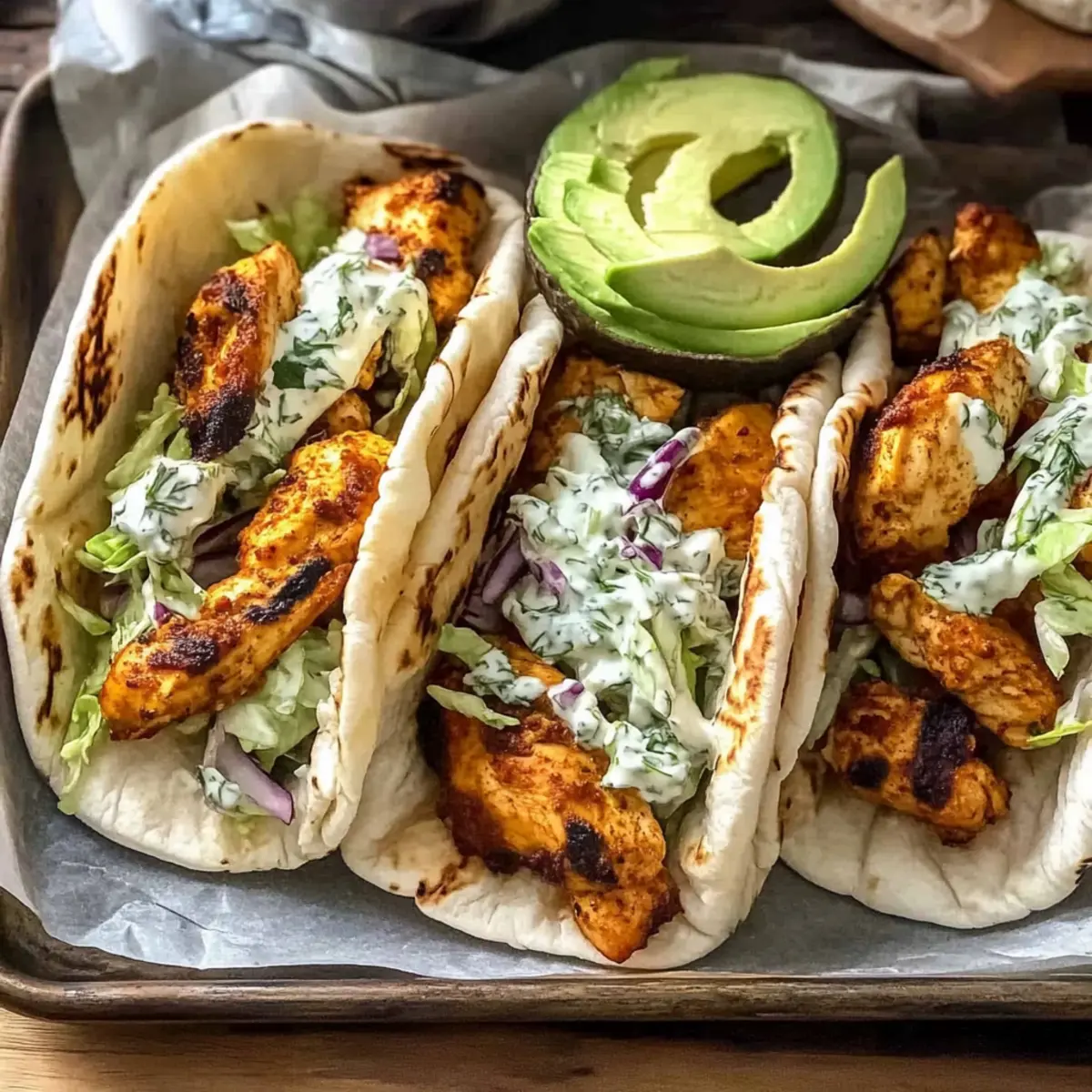 Chicken Pitas