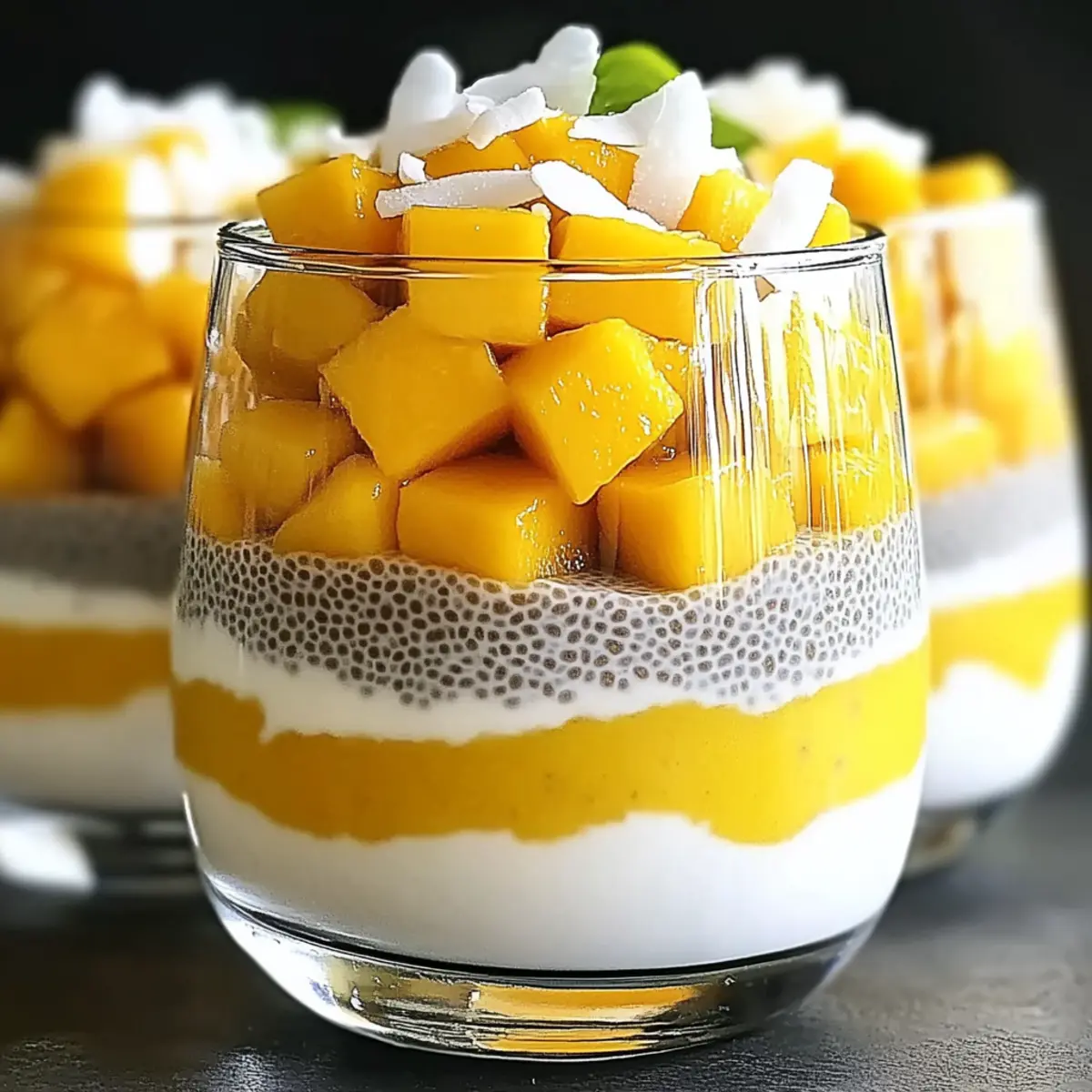 Mango Coconut Chia Parfaits