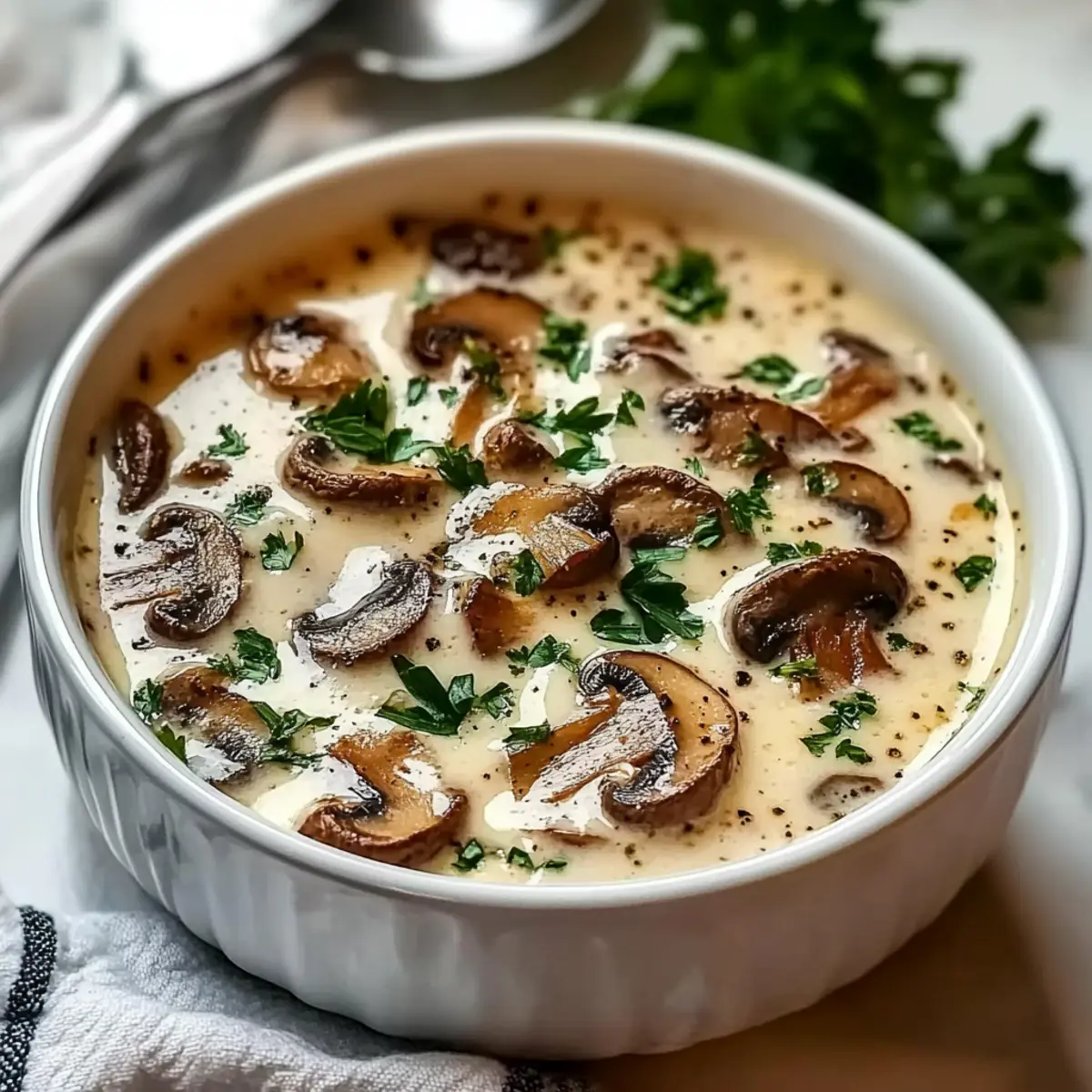 Cottage Cheese Mushroom Soup