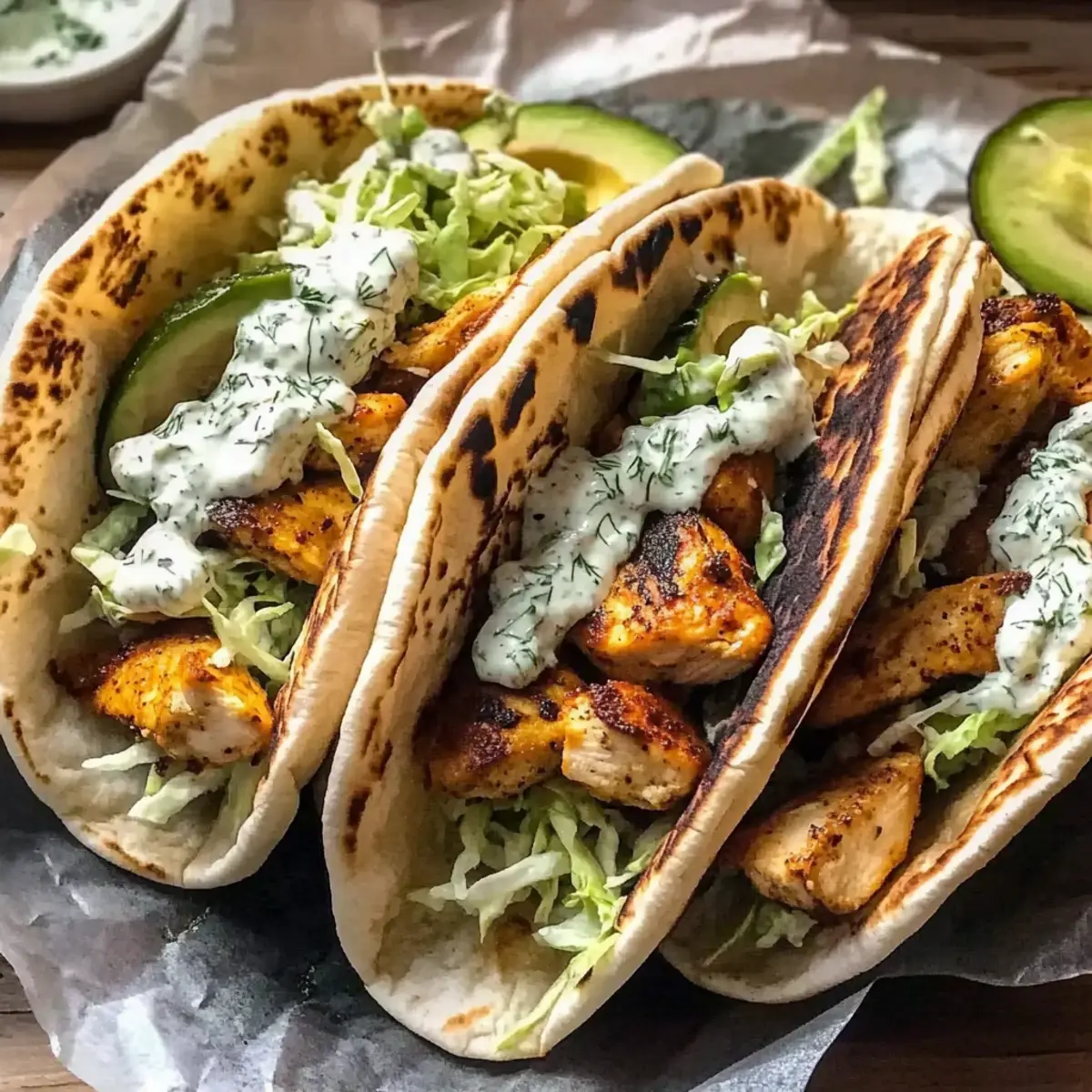 Chicken Pitas