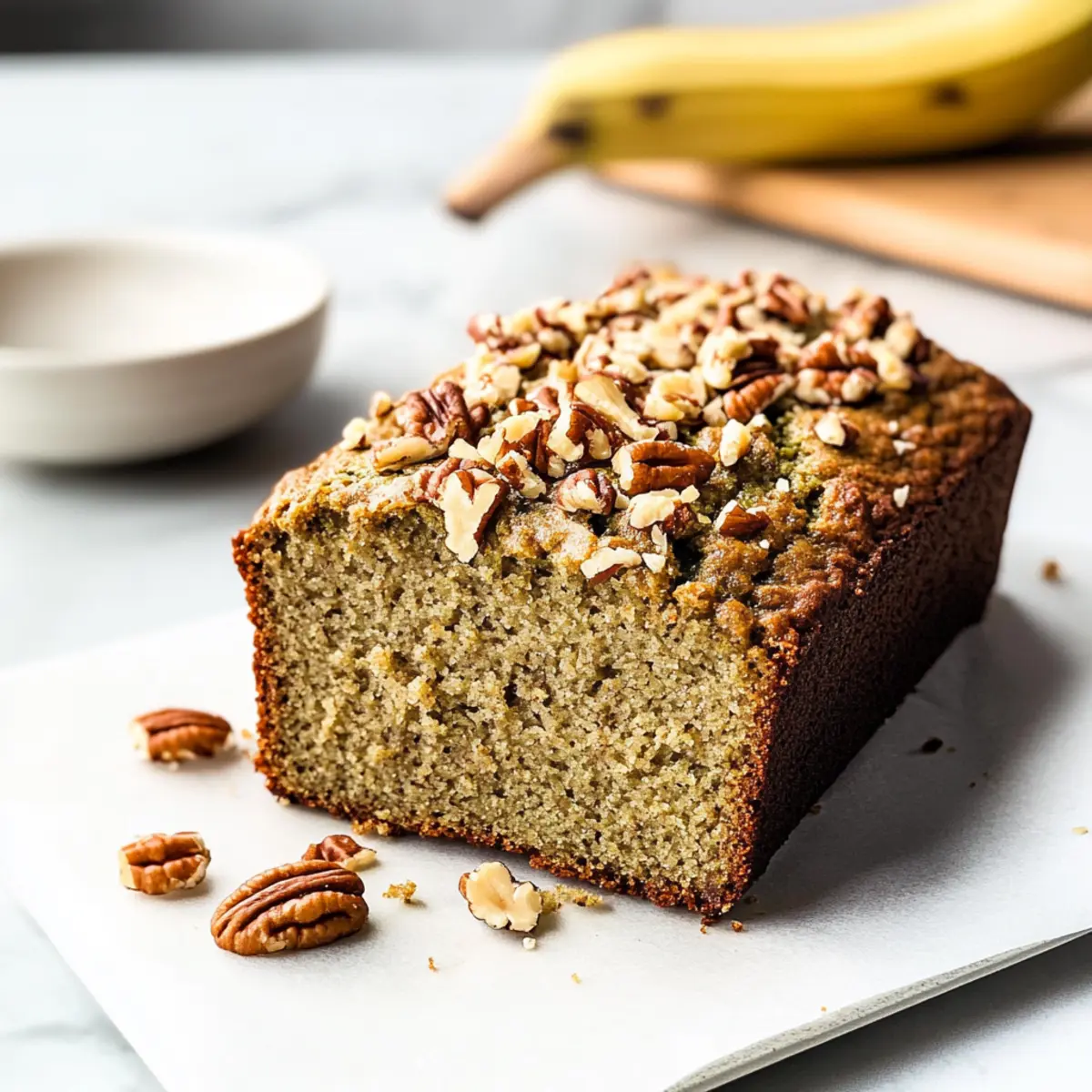 Flourless Matcha Banana Bread