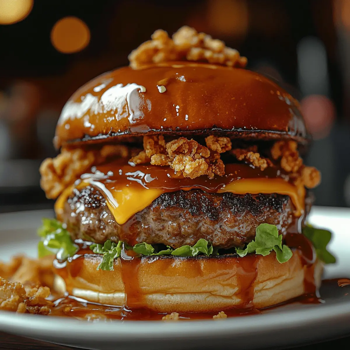 Sriracha-Honey Glazed Smash Burger