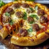 Beef Meatball Pizza