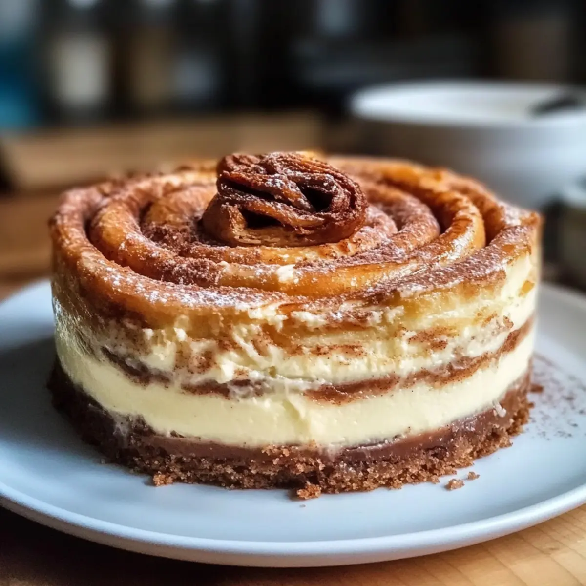 Cinnamon Roll Honeybun Cheesecake