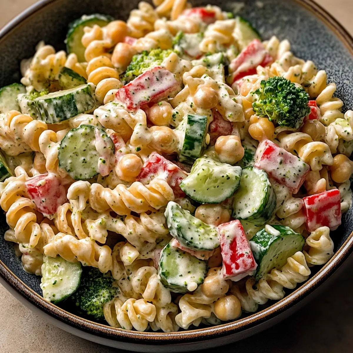 Creamy Ranch Protein Pasta Salad