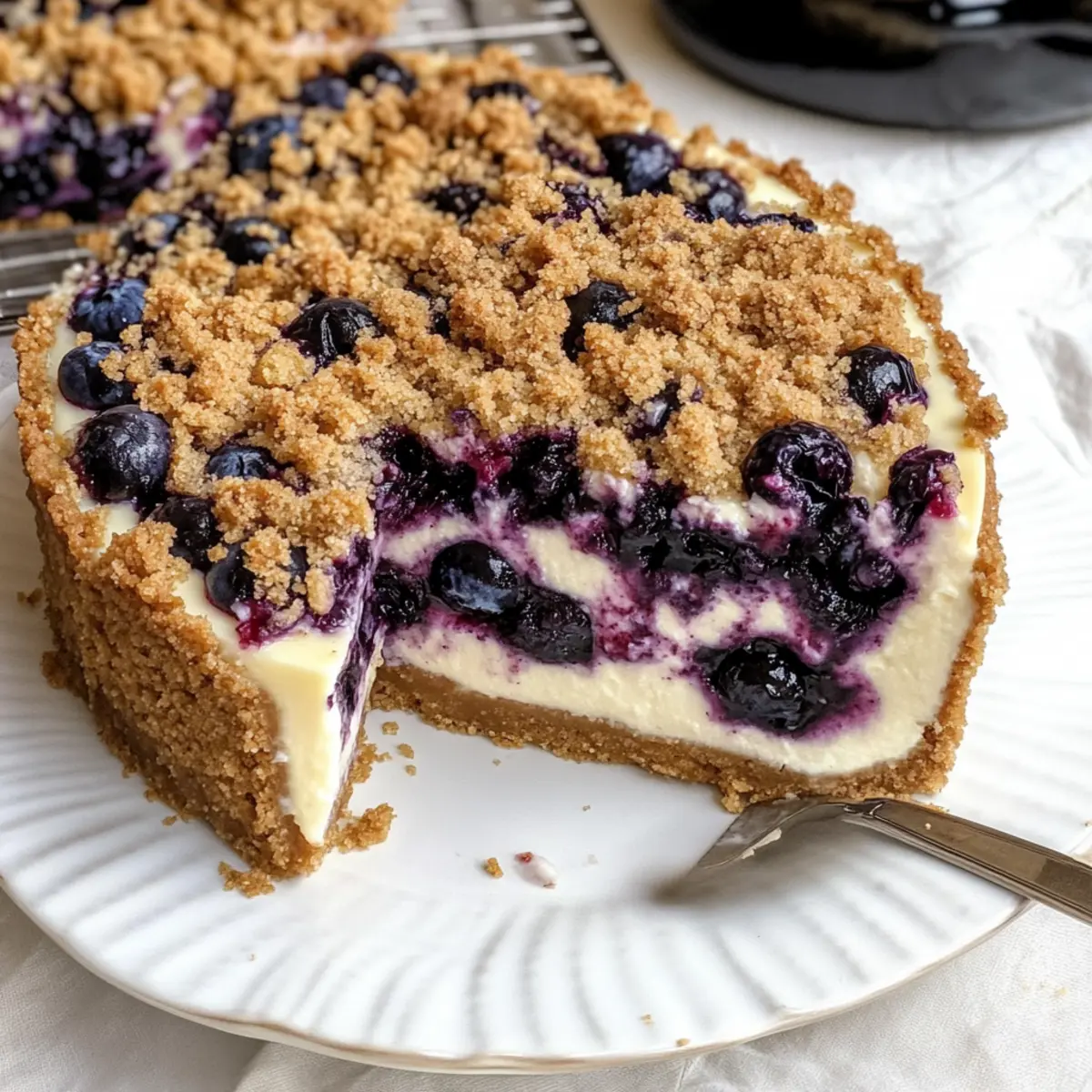 Blueberry Crumble Cheesecake