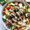 Mediterranean Salad Bowls w/ Lebanese Meatballs