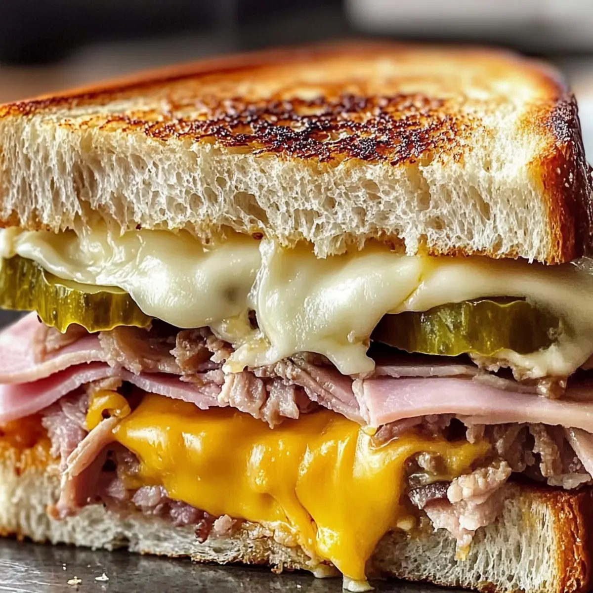 Cuban Sandwich Grilled Cheese