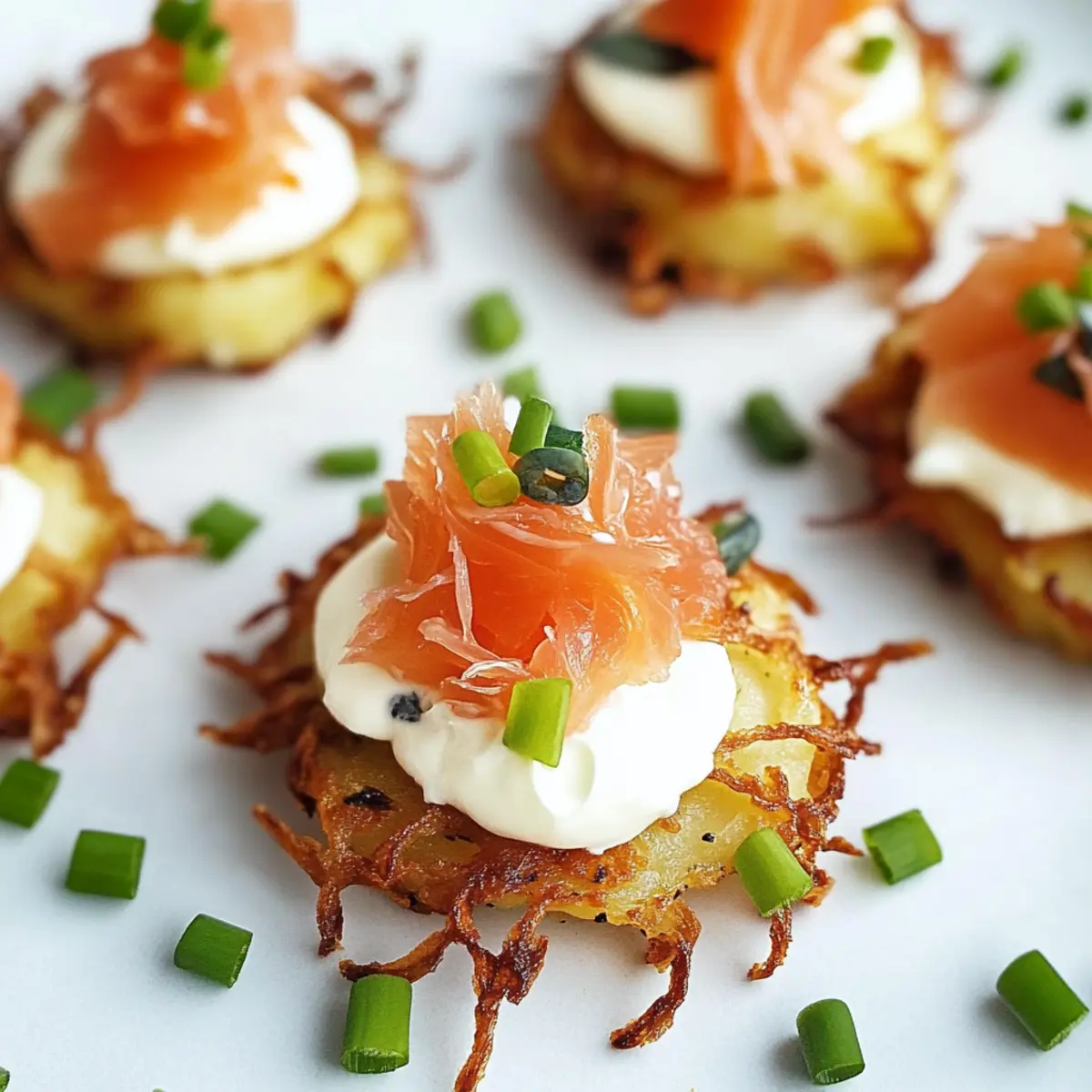 Crispy Potato Rosti Canapes with Gourmet Toppings to Impress 5 Potato Rosti Canapes