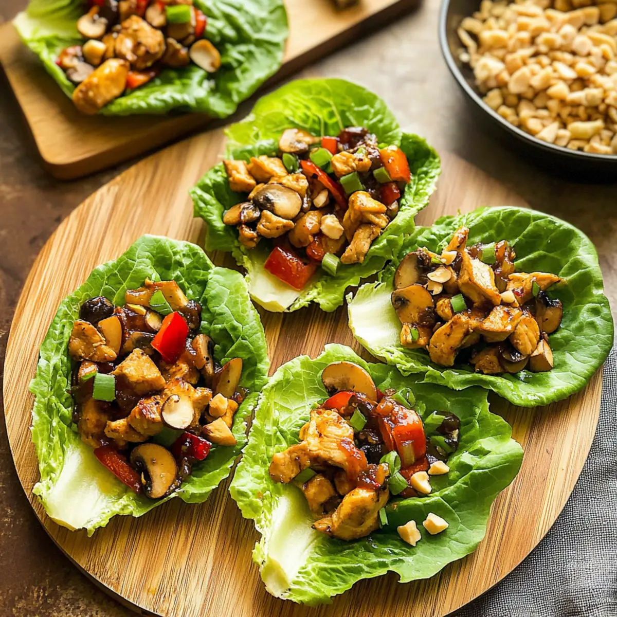 Thai Chicken Lettuce Wraps