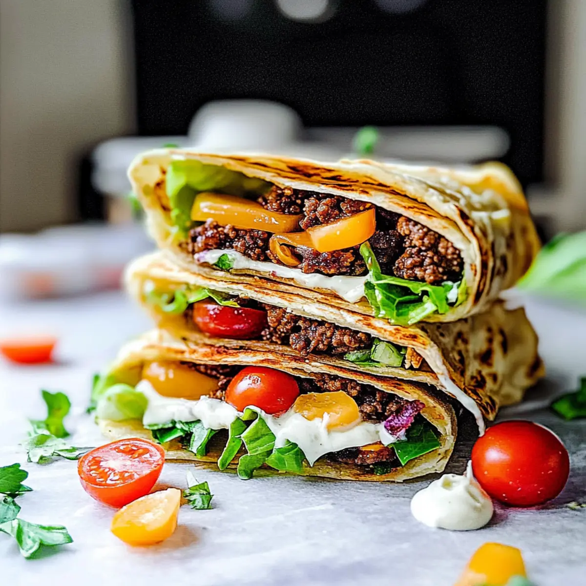 Beef Tortilla Folded Wrap