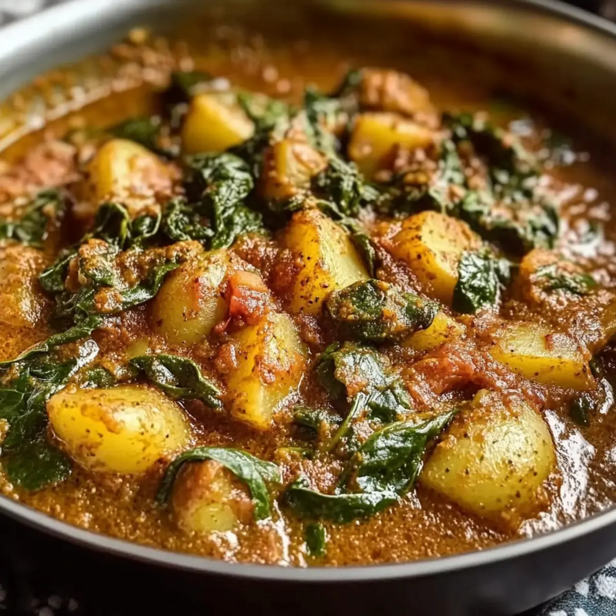 Spinach and Potato Curry
