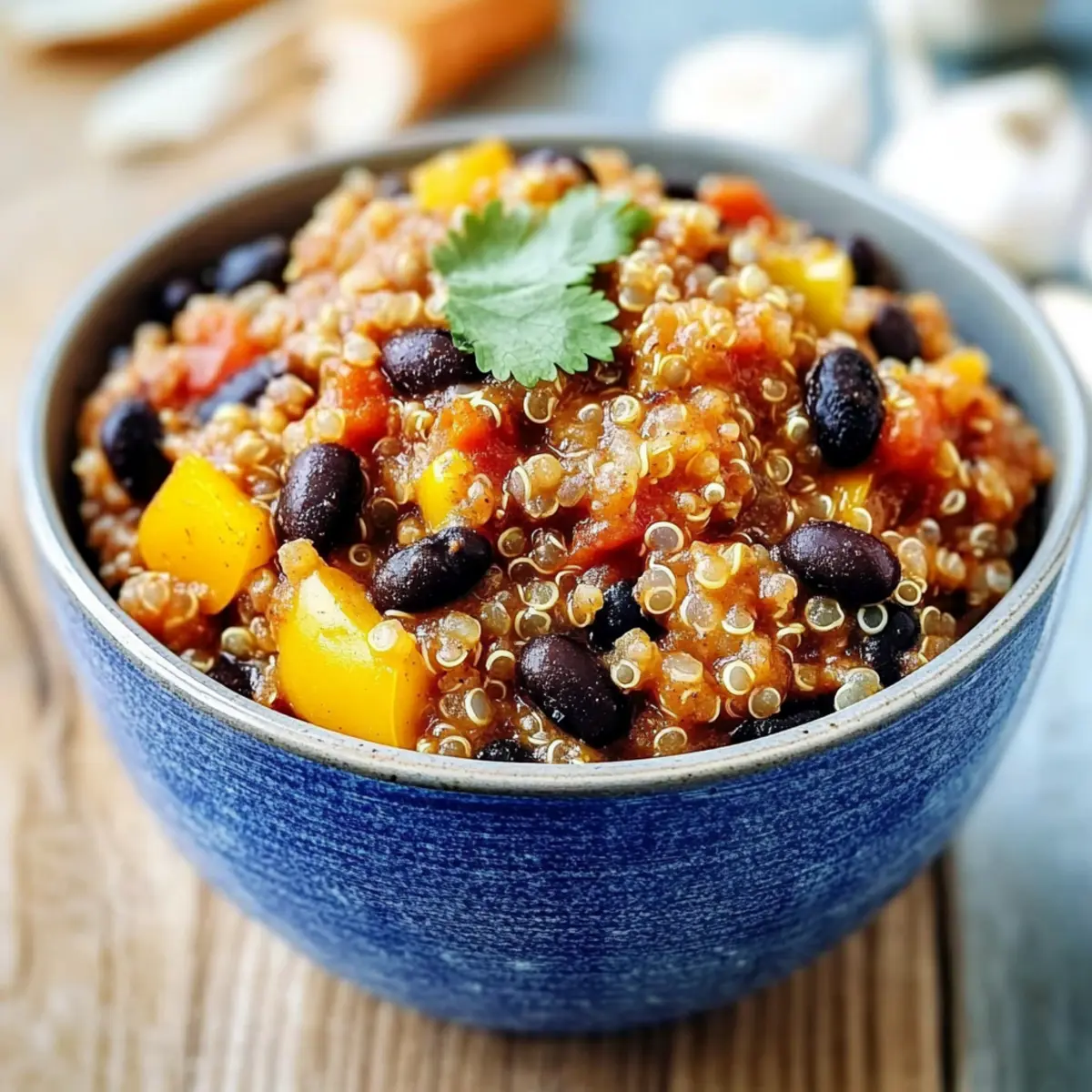 Black Bean and Quinoa Chili Bowl