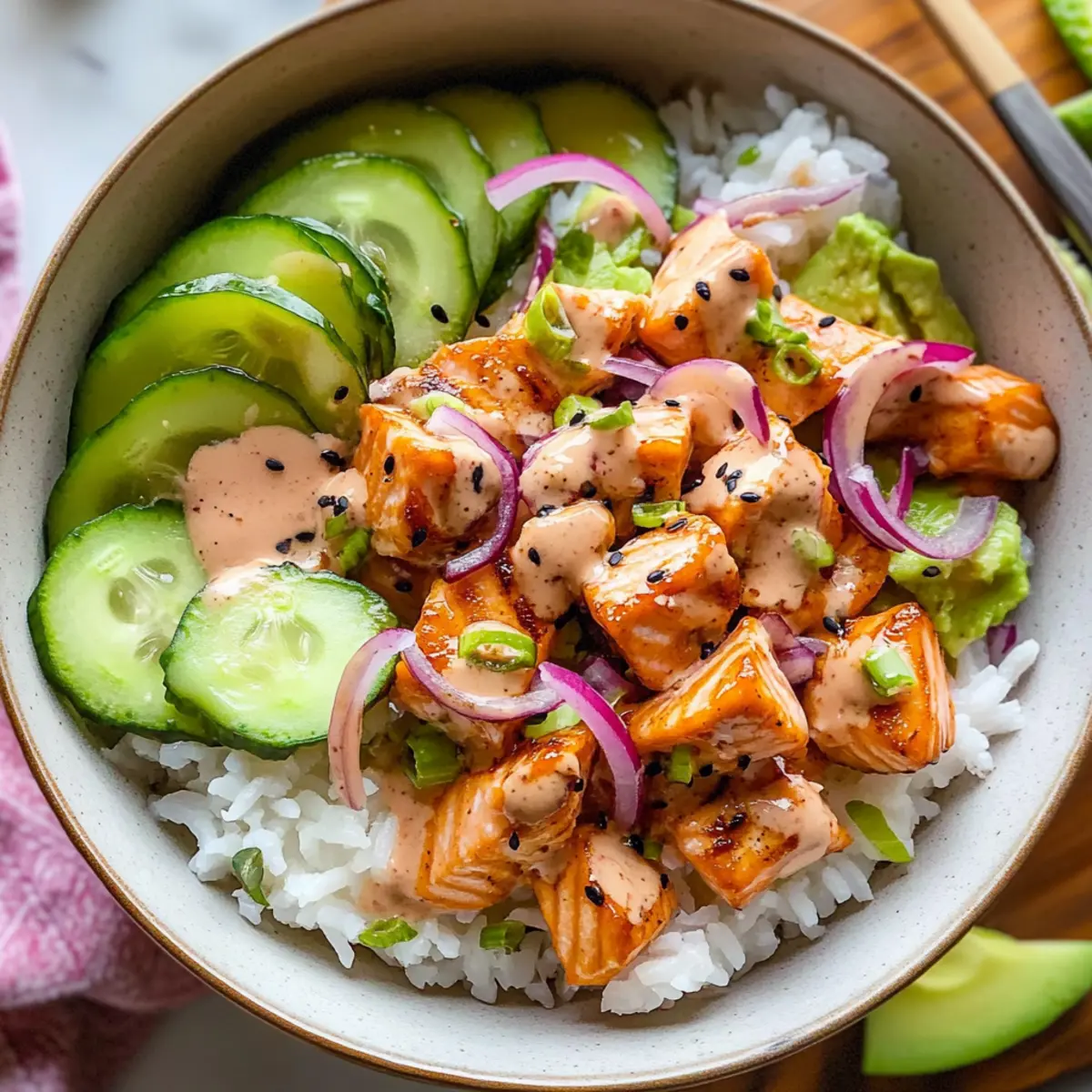 Miso Glazed Salmon Bowls