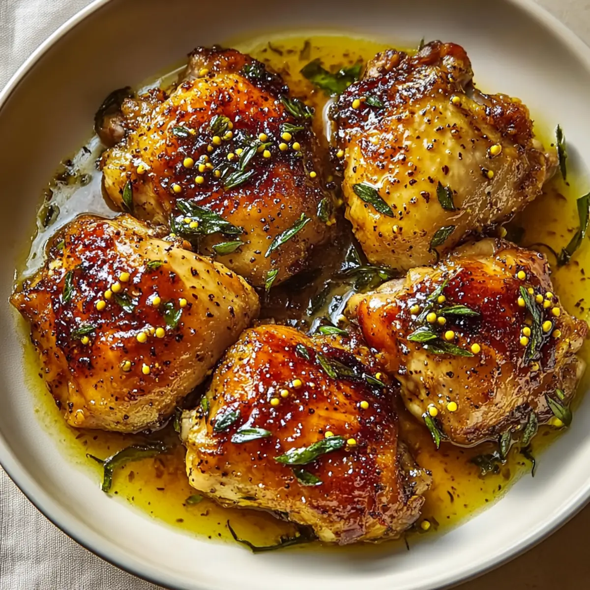 Honey Mustard Chicken Thighs