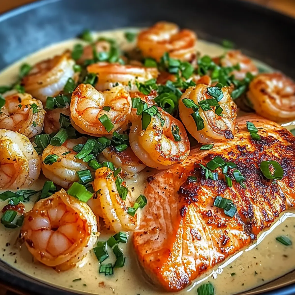 Salmon & Shrimp with Creamy Cajun Sauce in Just 30 Minutes 5 Salmon & Shrimp with Creamy Cajun Sauce