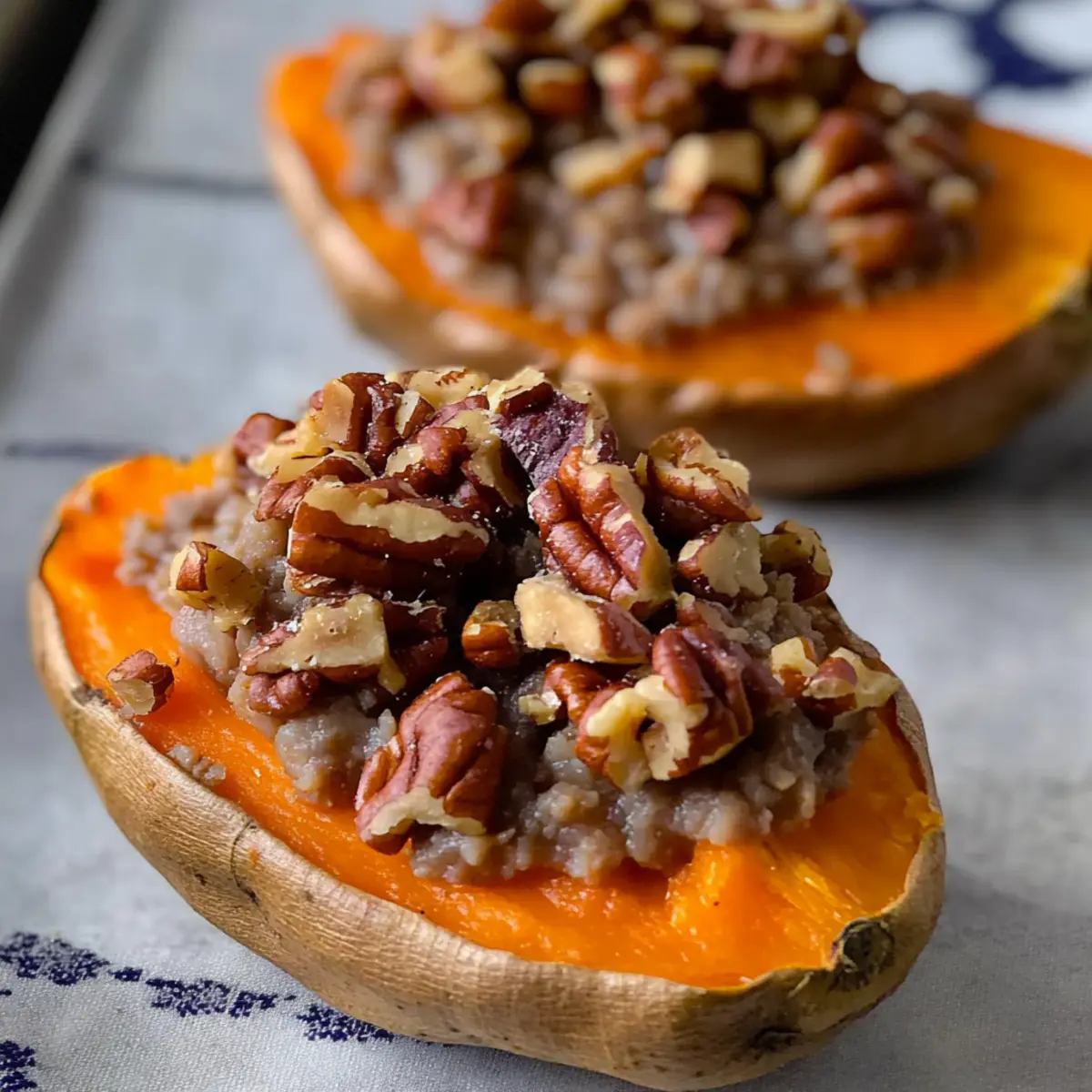 Pecan Pie Twice Baked Sweet Potatoes