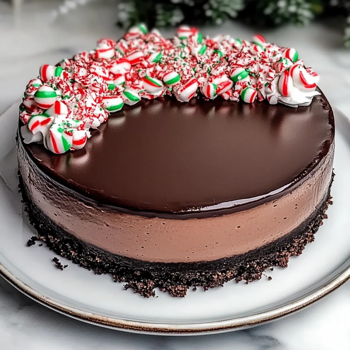 Chocolate Peppermint Cheesecake