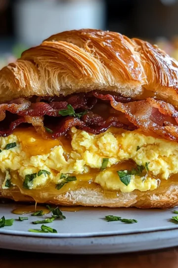 Maple Mustard Croissant Sandwich