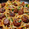 Honey Garlic Sausage Pasta Skillet