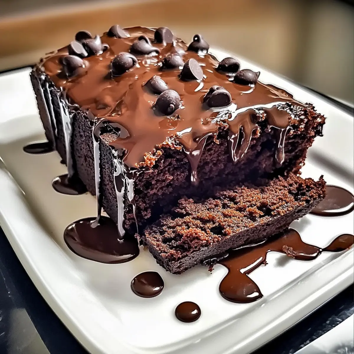 Hot Fudge Brownie Bread