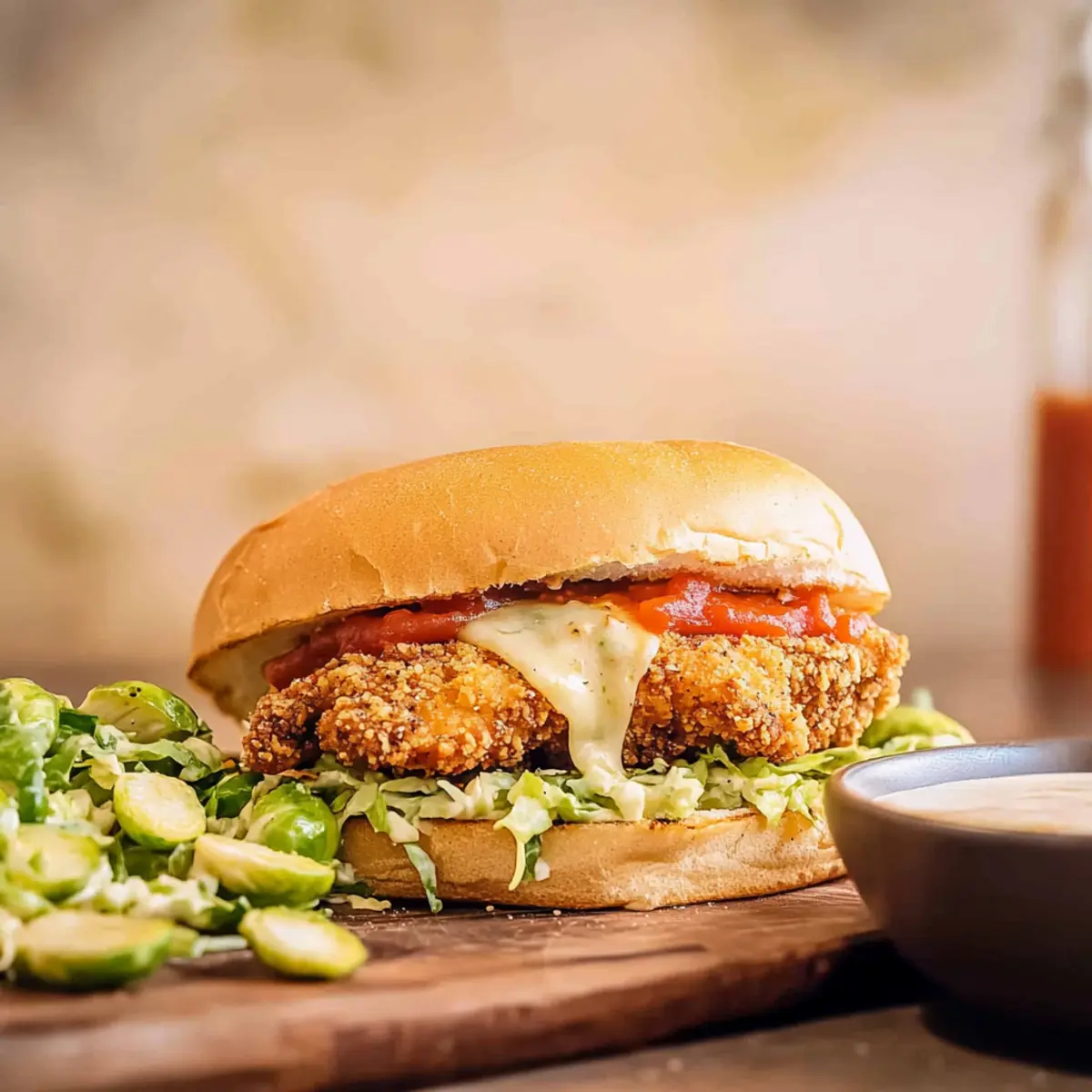 Chicken Sandwich with Caesar Salad