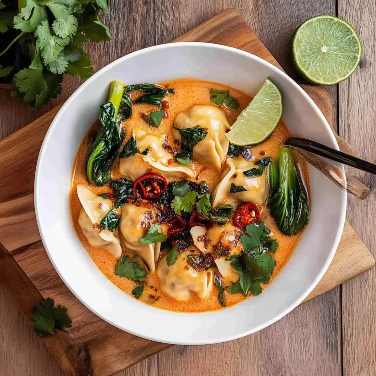 Red Curry Dumpling Soup