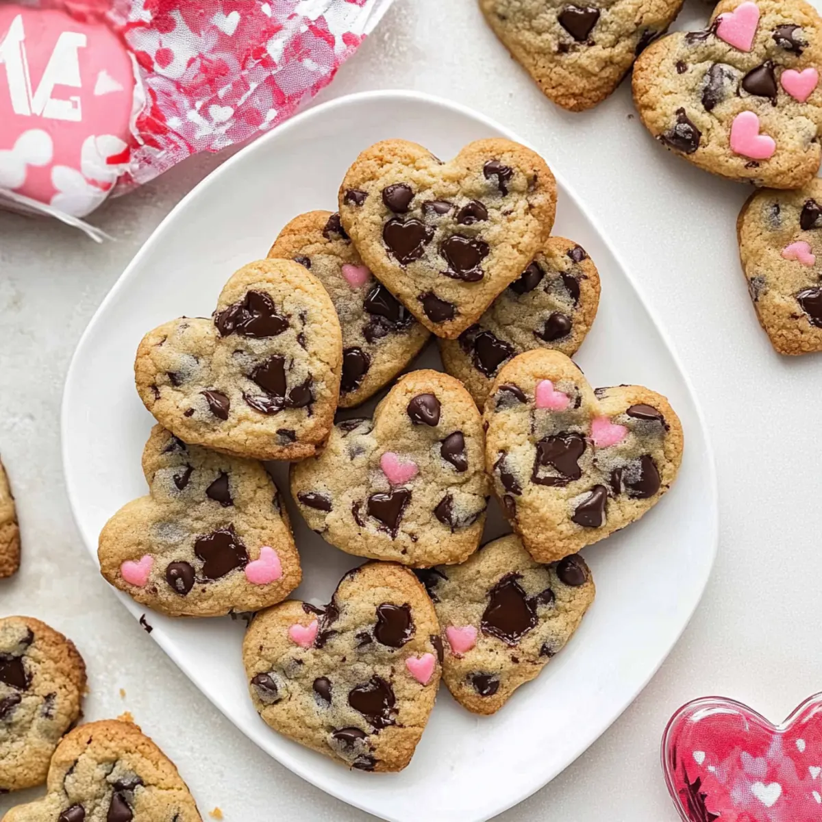 Heart Shaped Chocolate Chip Cookies for a Sweet Valentine's Touch 5 Heart Shaped Chocolate Chip Cookies
