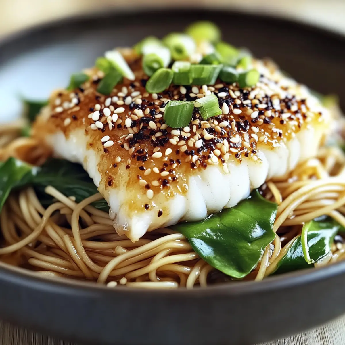 Asian Fusion Sesame-Crusted Cod
