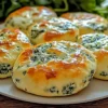 Spinach Cottage Cheese Flagels