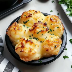 Golden Cheesy Mashed Potato Puffs