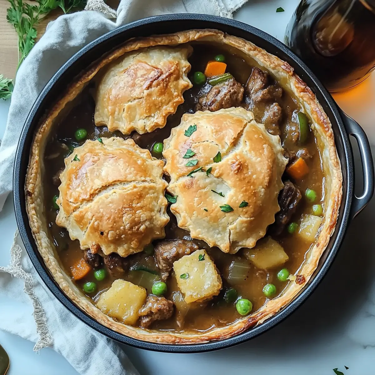 Comforting Guinness Pot Pie with Bread Biscuits for Cozy Nights 5 Guinness Pot Pie with Bread Biscuits