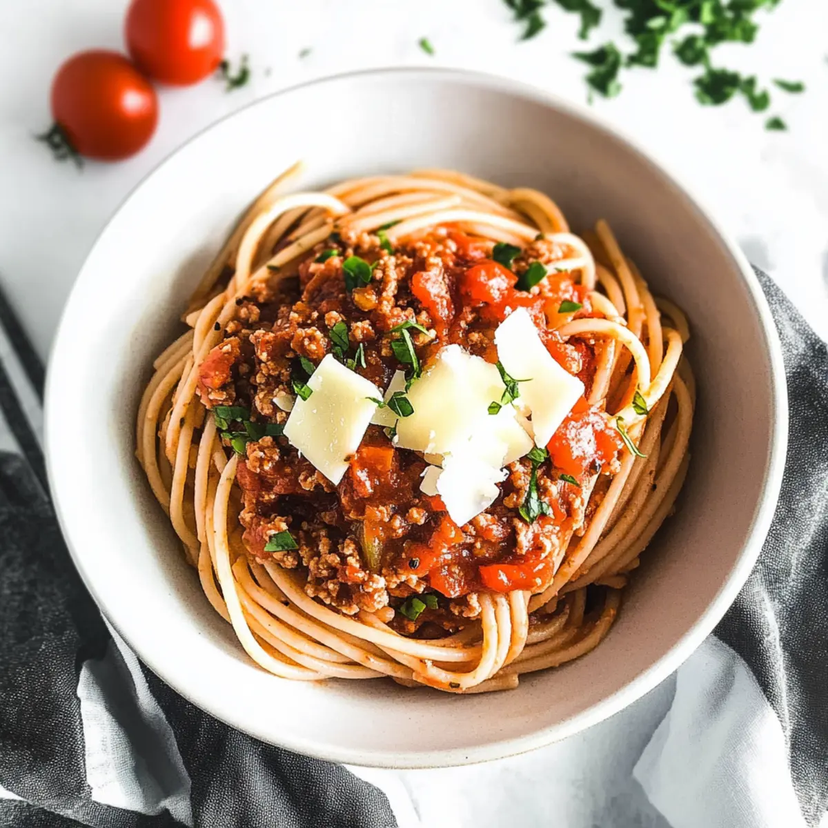 Ground Chicken Spaghetti Bolognese