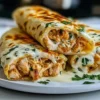 Low Carb Cheesy Garlic Chicken Wraps