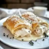 Chicken Pillows Drizzled with Creamy Parmesan Sauce