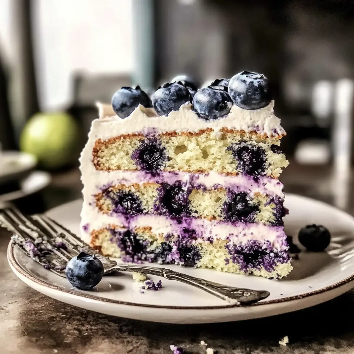 Bursting Blueberry Lemon Layer Cake