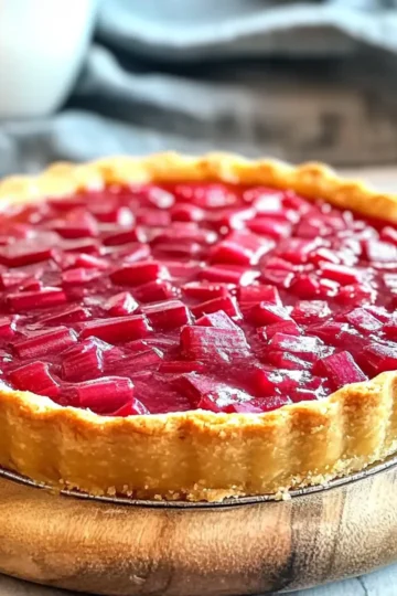 Sweet Rhubarb Custard Tart