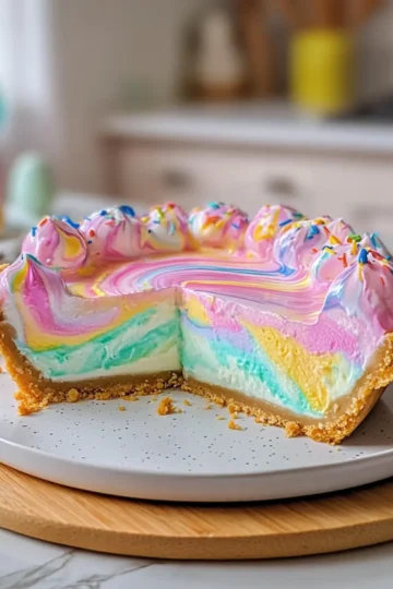 Easter Swirl Pie – A No Bake Pastel Dessert