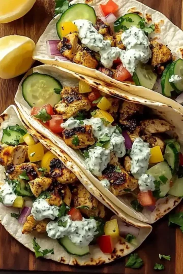 Mediterranean Chicken Tacos