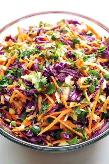 Healthy Carrot Cabbage Coleslaw