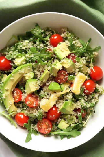 Quinoa Salad with Arugula and Avocado