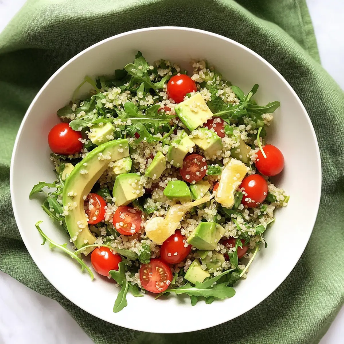 Quinoa Salad with Arugula and Avocado
