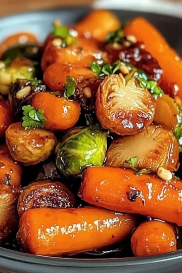 Maple Glazed Carrots and Brussel Sprouts
