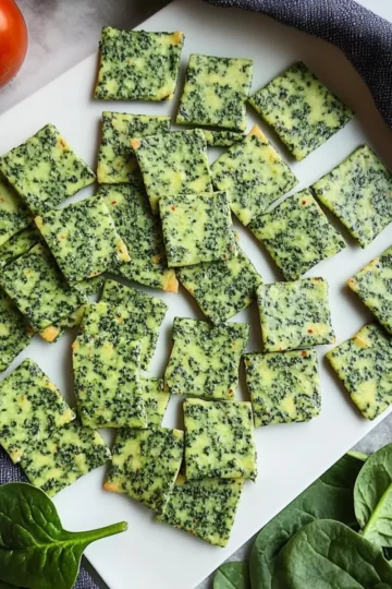 Delicious Spinach Veggie Crackers