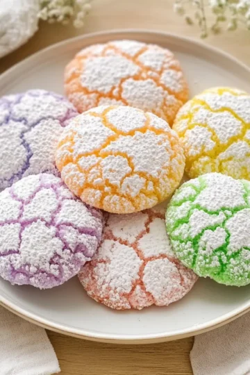 Springtime Crinkle Cookies
