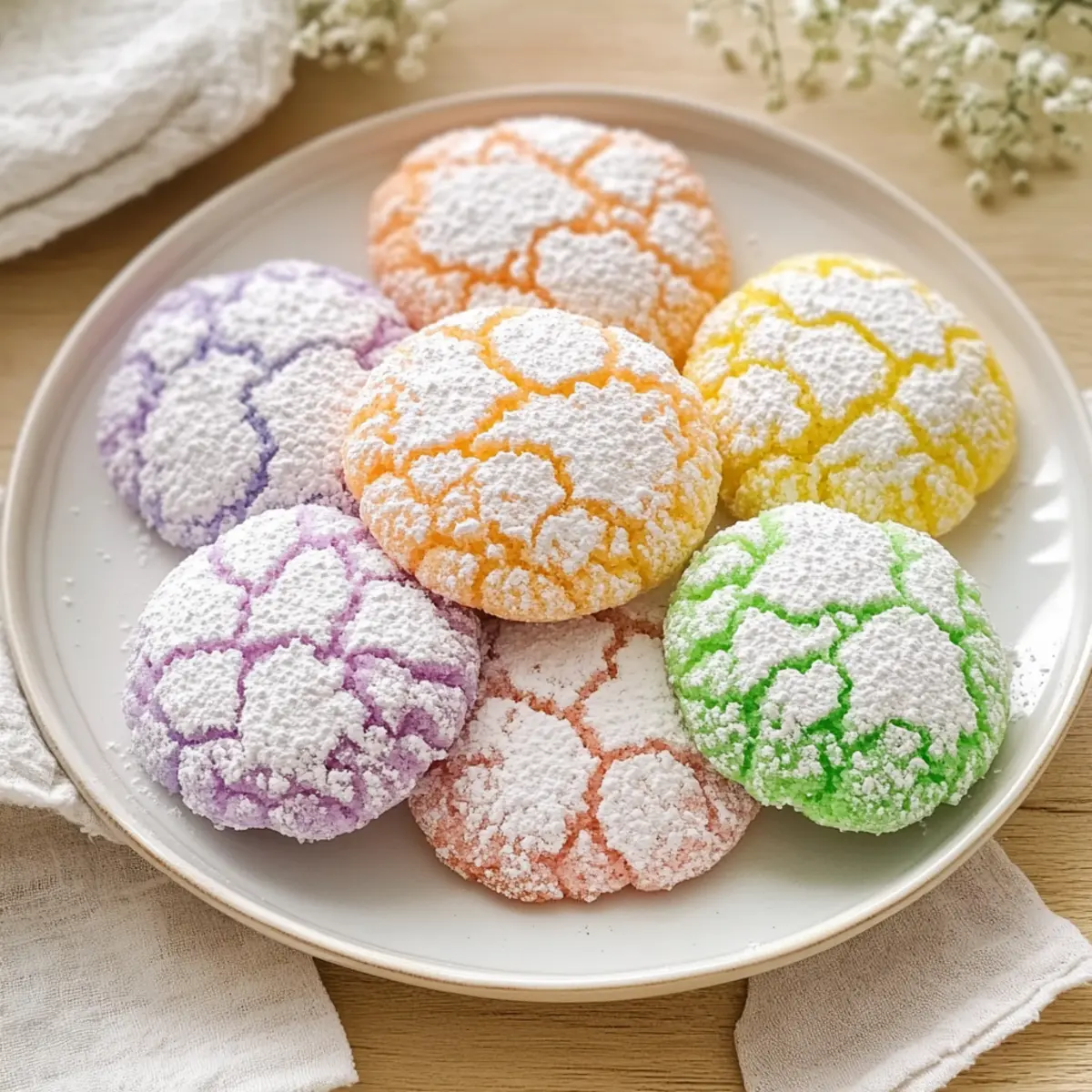 Springtime Crinkle Cookies