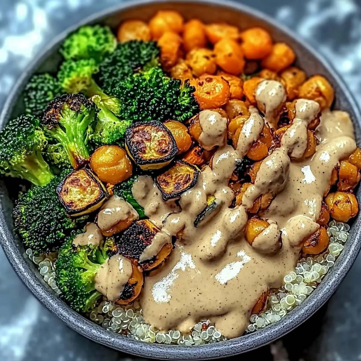 Roasted Veggie Chickpea Bowls