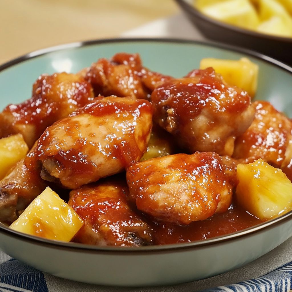 Hawaiian Chicken Baked with Sweet Glazed Sauce Recipe