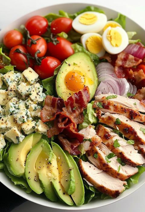 Classic Cobb Salad Recipe with Creamy Dressing