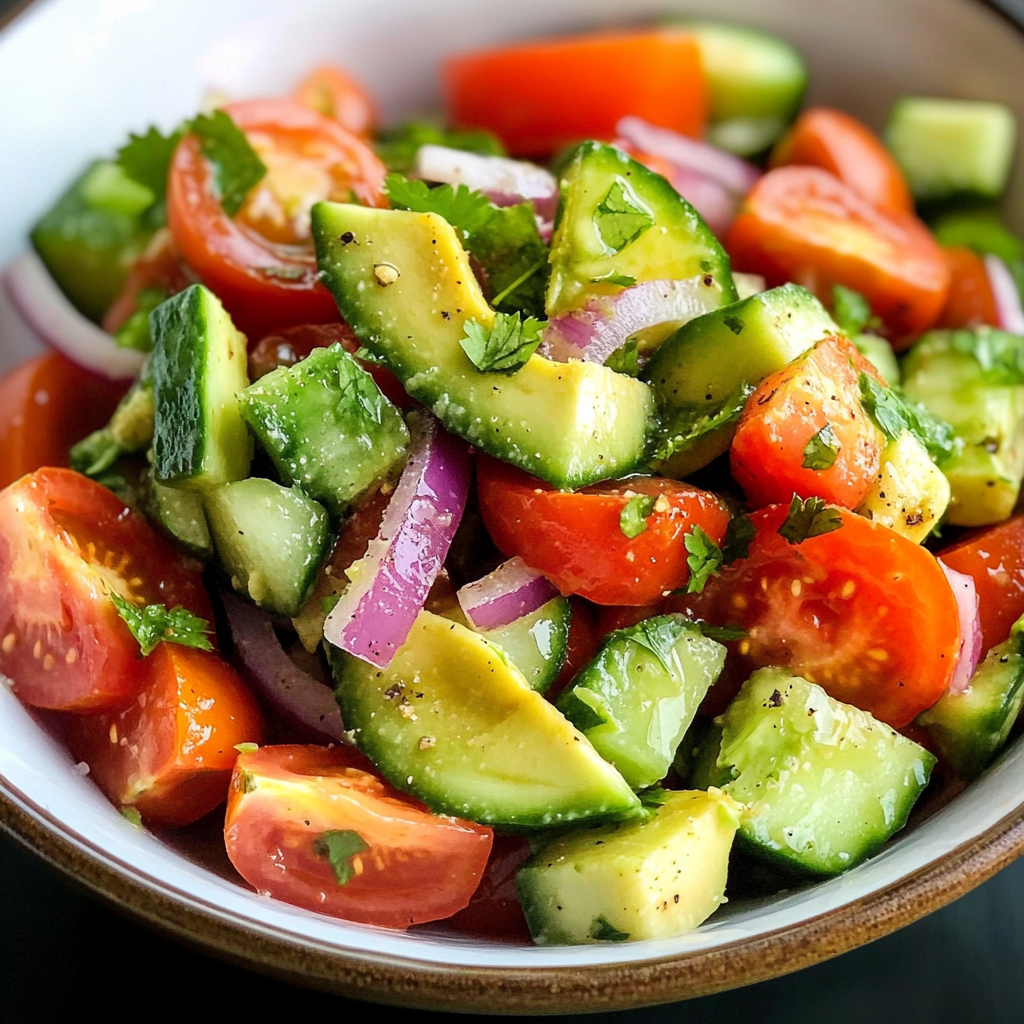 Tomato Cucumber Avocado Salad Recipe for Fresh Summer Meals 2 Tomato Cucumber Avocado Salad Recipe for Fresh Summer Meals